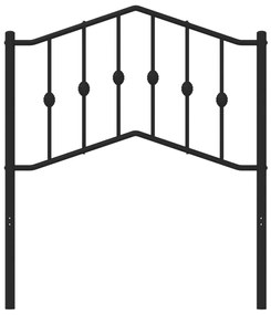 Cabeceira de cama 80 cm metal preto