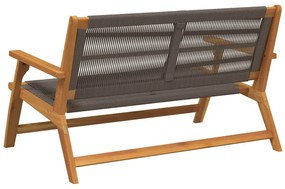 Banco de Jardim Cinza 76x122x73 cm Madeira Sólida de Acácia