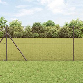 vidaXL Cerca de Arame Soldado Vermelha 1.5 x 25m de Aço