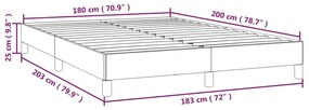 Estrutura de cama 180x200 cm veludo cinzento-claro