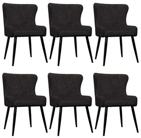 vidaXL Cadeiras de jantar 6 pcs veludo preto
