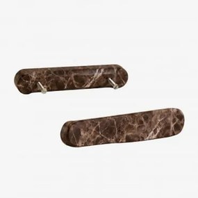 Pack De 2 Puxadores Em Pedra Natural Casbina Mármore Castanho Emperador - Sklum