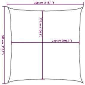 Para-sol estilo vela 160 g/m² 3x3 m PEAD bege