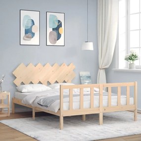 Cama sem colchão 140x200 cm madeira de pinho maciça