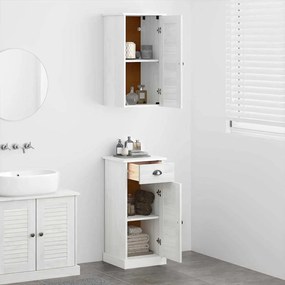Conjunto de Móveis para Banheiro 2 pcs Marrom e Branco