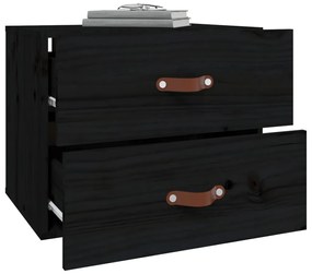 Mesa de cabeceira de parede 50x36x40 cm preto
