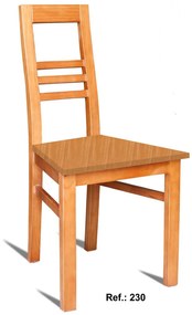 Cadeira 230 acento madeira - Cerejeira