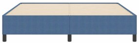 Estrutura de Cama vidaXL Azul 180x200 cm em Tecido Damasco