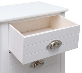 Mesa-de-cabeceira 38x28x45 cm madeira paulownia branco