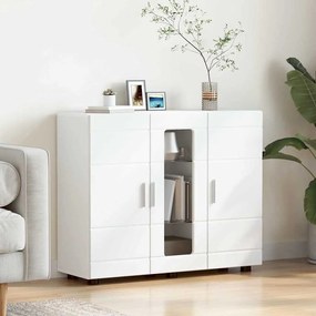 vidaXL Buffet com porta Branco 55.5 x 29 x 100 cm Madeira processada