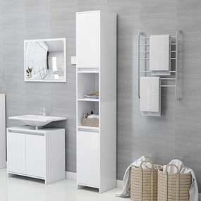 802669 vidaXL Armário de casa de banho 30x30x183,5 cm contraplacado branco