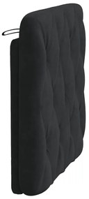 Almofadão de cabeceira 90 cm veludo preto