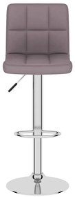 Bancos de bar 2 pcs tecido cinzento-acastanhado
