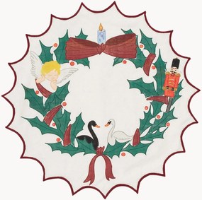 Guardanapos de Natal artesanais Wreath