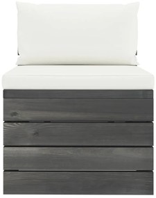 2 pcs conjunto lounge de paletes com almofadões pinho maciço