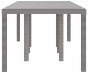 Mesa de Jardim vidaXL Cinzento-claro 250x100x73 cm Rattan Sintético