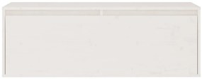 Conjunto de armário de TV 3 pcs madeira de pinho maciça branco