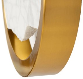 Candeeiro de Parede "Marble" Dourado e Mármore – 24x6x24 cm