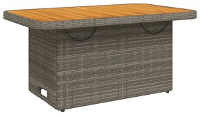 2 pcs conjunto sofás de jardim c/ almofadões vime PE cinzento