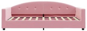 Sofá-cama 80x200 cm veludo rosa