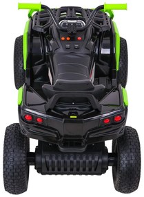 Moto 4 elétrica para crianças 12V ATV AIR, Rodas de AR, assento couro ecológico Verde/Preta