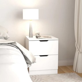 326723 vidaXL Mesa de cabeceira 40x40x50 cm contraplacado branco