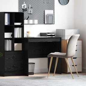 Mesa Carvalho Preto 80x50x76 cm Madeira engenheirada