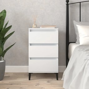 vidaXL Mesa de cabeceira 40x35x70 cm derivados de madeira branco