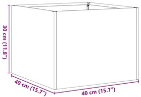 Vaso/floreira Preto 40x40x30 cm Aço
