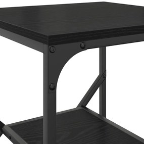 Mesa Lateral vidaXL Black Oak 41x40x60 cm Madeira Revestida