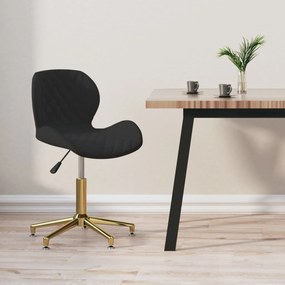 335037 vidaXL Swivel Dining Chair Black Velvet