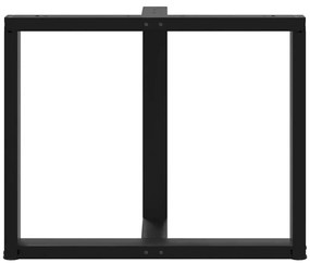 Pés de mesa de jantar em forma de T, 2 peças, preto, 100x35x(72-73) cm