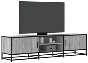 Móvel p/ TV 160x35x41cm derivados madeira/metal cinzento sonoma