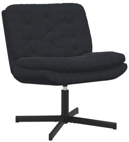 vidaXL Cadeira Relaxante Giratória Preto 63 x 75 x 76 cm Veludo