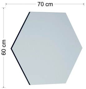 Espelho Hexagonal Zeo – Preto – 70 cm x 60 cm x 2,2 cm