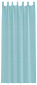Cortinas de voile com bolsos para varão 2 pcs turquesa