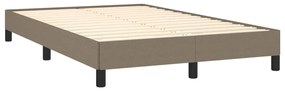 Cama boxspring c/ colchão 120x190cm tecido castanho-acinzentado