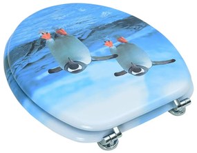 Assento de sanita com tampa MDF design pinguim