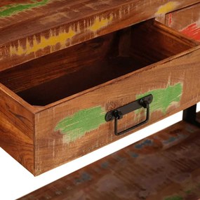 Mesas consola 2 pcs Multicolor Madeira recuperada maciça