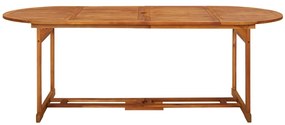 11 pcs conjunto de jantar para jardim 220x90x75cm acácia maciça