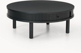 Mesa de centro com frente canelada Calary, Ø 80 cm