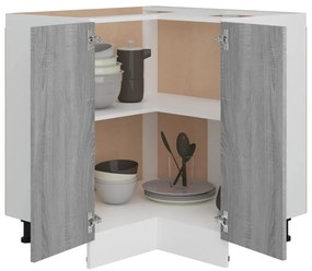 Armário cozinha “Lyon” 75,5x75,5x81,5cm sonoma cinza