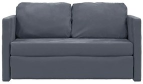 Sofá-cama sem pés 122x204x55 cm veludo cinzento-escuro