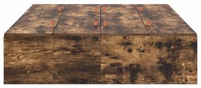 Cama com Gavetas Carvalho Defumado 120x200 cm