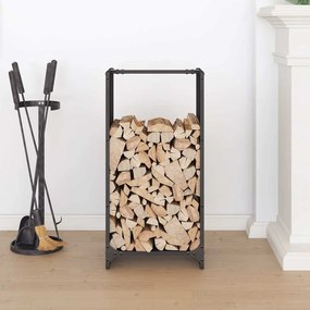 Suporte para lenha 40x30x80 cm aço laminado a frio preto