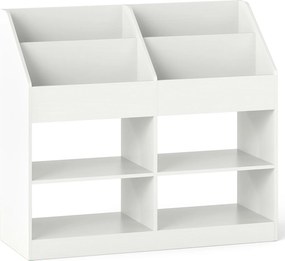 Estante Infantil Organizadora de Brinquedos 90 x 34 x 80 cm com 4 Compartimentos Abertos Branca