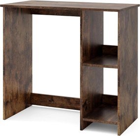 Secretária para computador 80 x 40 x 74 cm de escritório com 2 prateleiras para espaços reduzidos Café