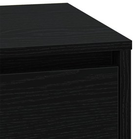 Mesa de Cabeceira com Luzes LED Preta 39x34,5x50 cm