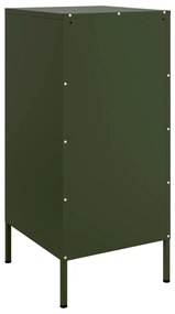 Aparadores 2 pcs 36x39x79 cm aço verde-azeitona