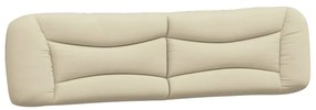 Estrutura de cama com LED sem colchão 200x200 cm tecido creme